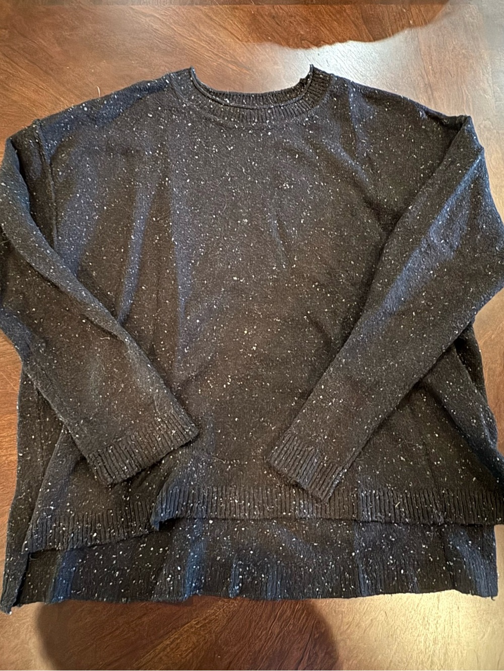 DKNY Black Speckled Crewneck Sweater